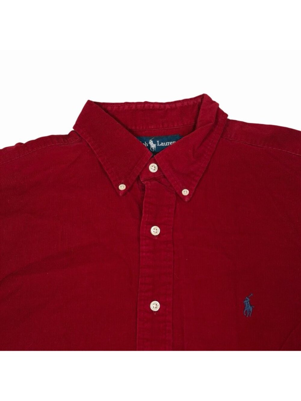 Vintage Polo Ralph Lauren Red Corduroy Long Sleeve Button Up Men’s Size L